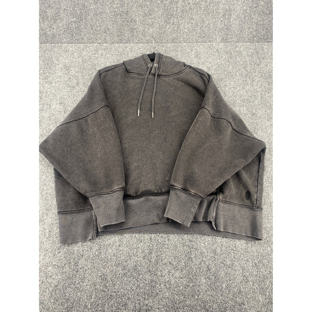 FP Movement Hype Girl Hoodie Sweatshirt Womens Small Gray Faded Graphic Pullover